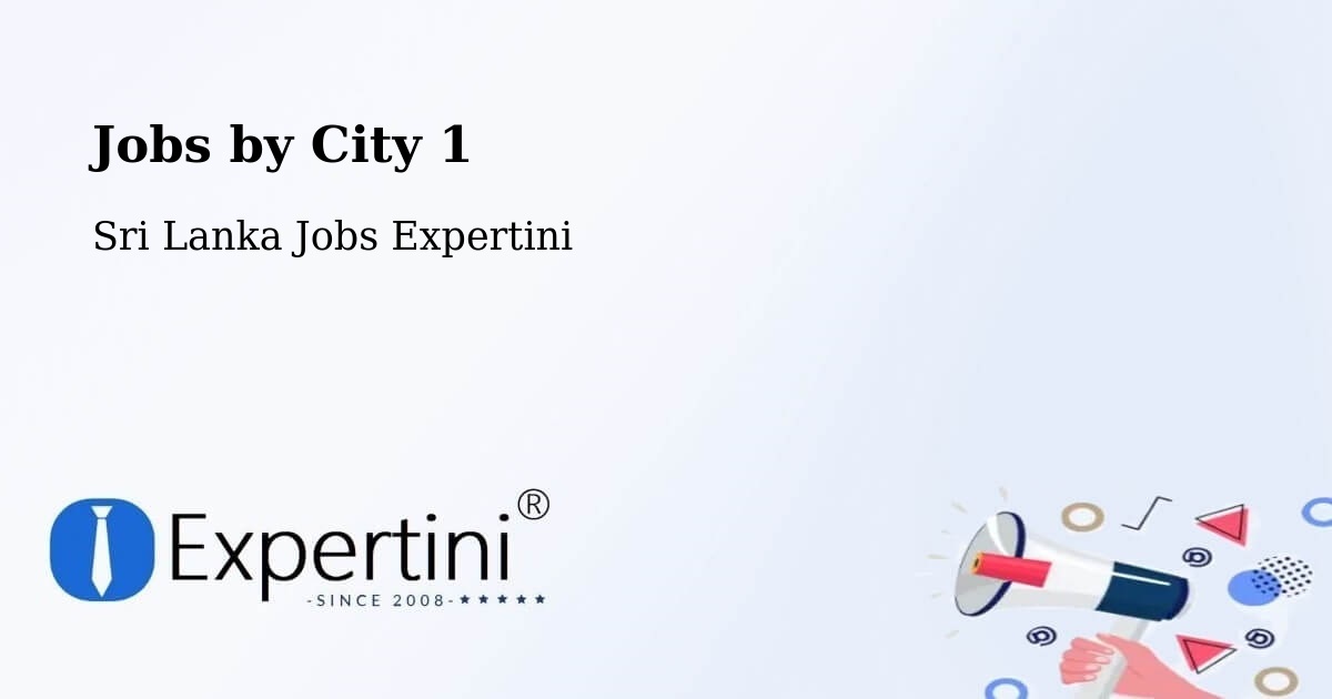City Jobs in Sri Lanka - Expertini