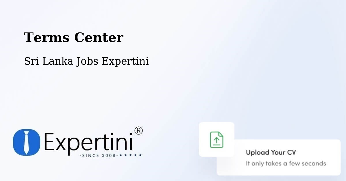 Terms of Service – Colombo - Sri Lanka Jobs Expertini